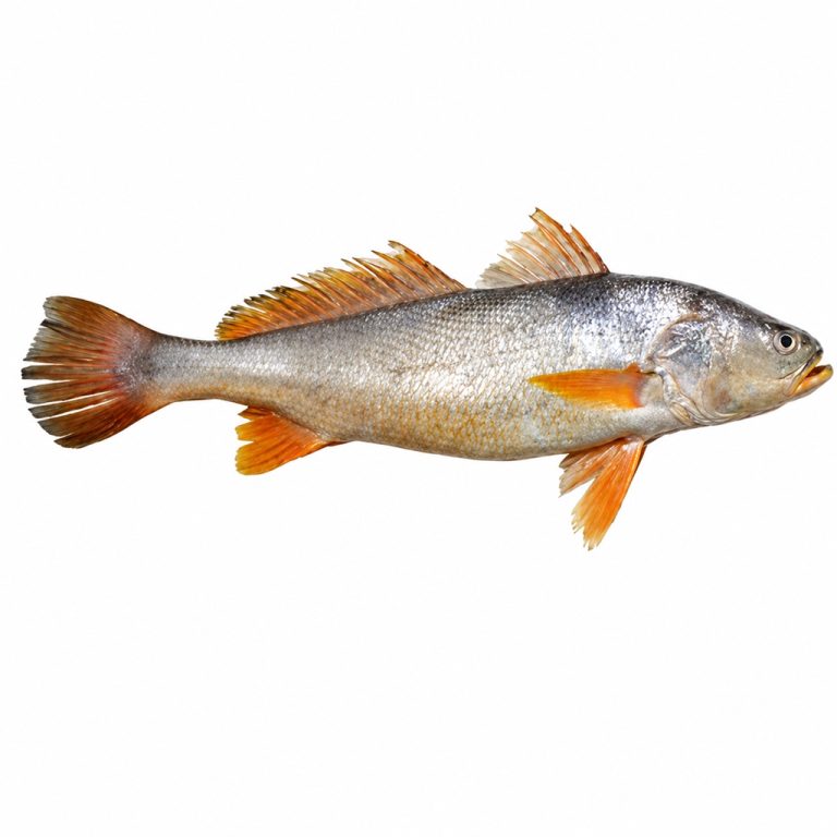 Corvina fresca entera, pescado de carne blanca ideal para freír, hornear o preparar al vapor.